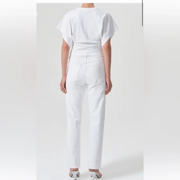 AGOLDE Womens High Rise Stovepipe Jeans In Cake Size 27 STYLE: 9096-3001 - Picture 2 of 16